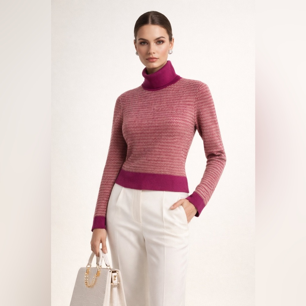 NWT Luca Luca Extra Fine Merino Wool Turtleneck Sweater | Luxury‎ Italian Knit S
